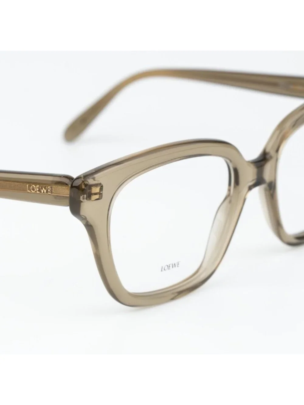 Loewe Women Eyeglasses Green Demo Square LW50083I SLIM 096 NEW AUTHENTIC